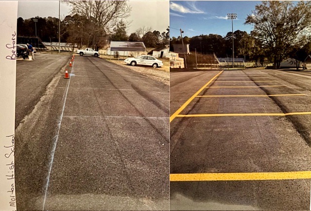 Parking lot striping project 4